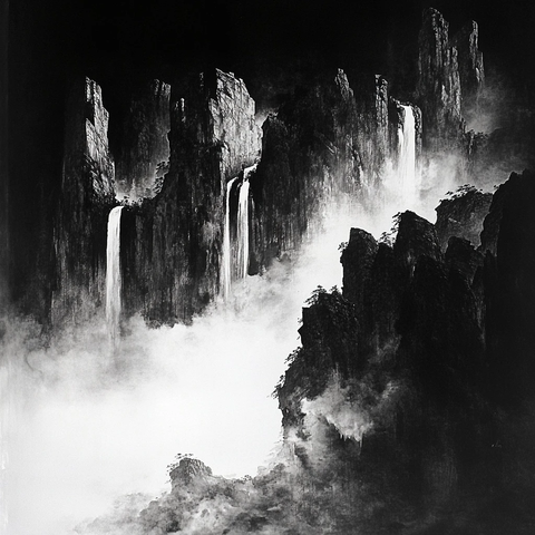 水墨山景