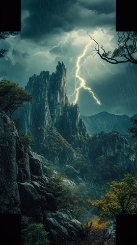 儿媳岩雷电山景