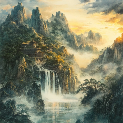 中国山水与武术