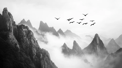 飞鸟孤云敬亭山