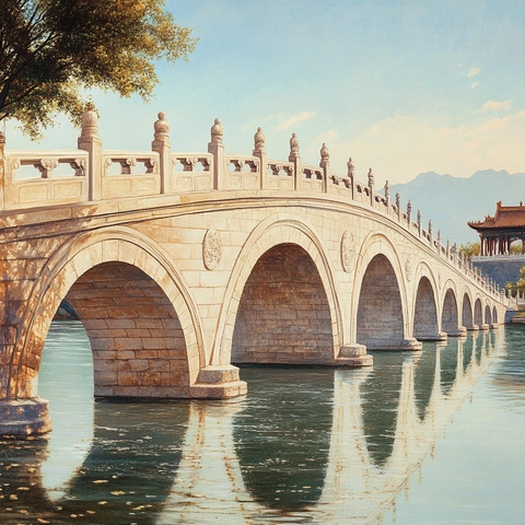 十七孔桥夏日风光