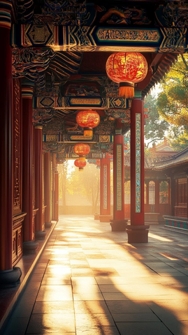 北京寺庙的东方建筑风格