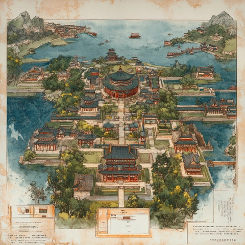 颐和园建筑群地图