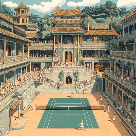 古夏宫网球赛