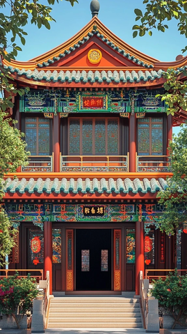 宋代风格中式餐厅建筑