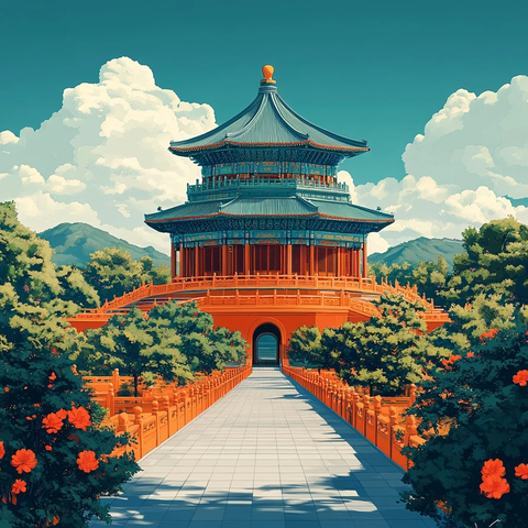 颐和园夏日风光