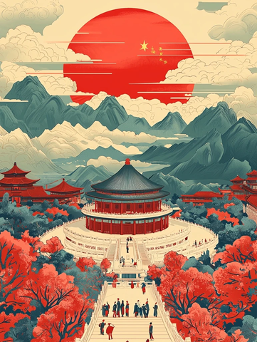 中国艺术庆祝国庆