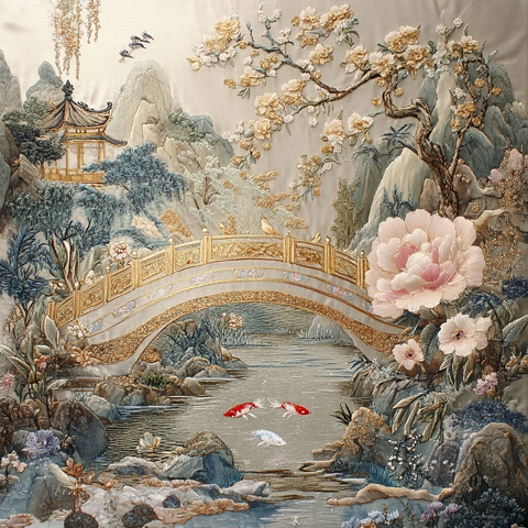 皇家园林刺绣