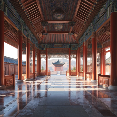 古代建筑屋顶内部结构