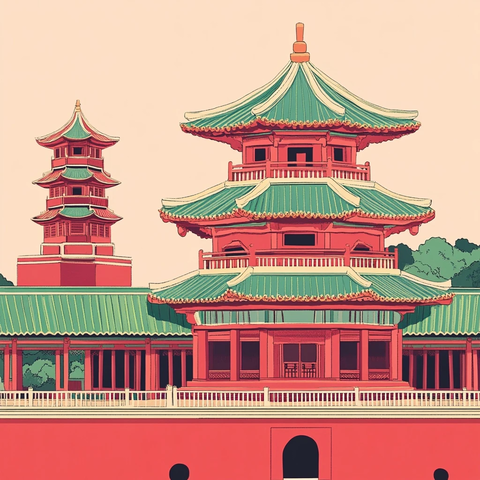 开元寺东西塔红墙