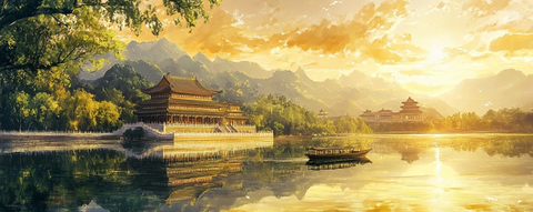 故宫西湖山水画