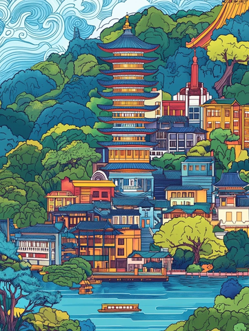 超然楼与大明湖