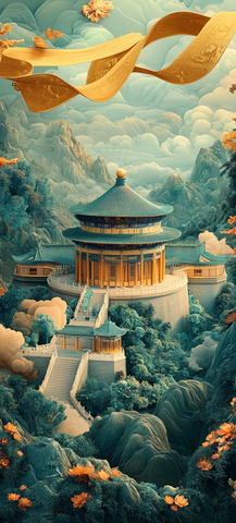 天安门玉雕金带