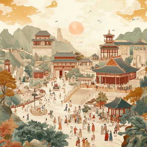 唐代壁画风格插图