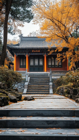 古庙门出入平安