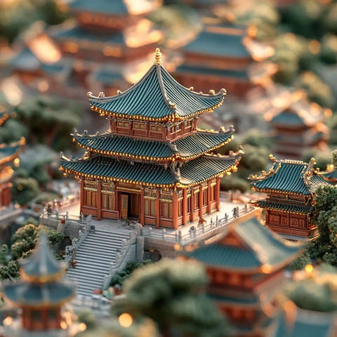 微型灵隐寺模型