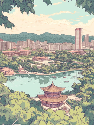 超然楼与大明湖