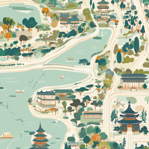 杭州地图矢量图