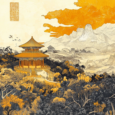 中国山水画与涂鸦