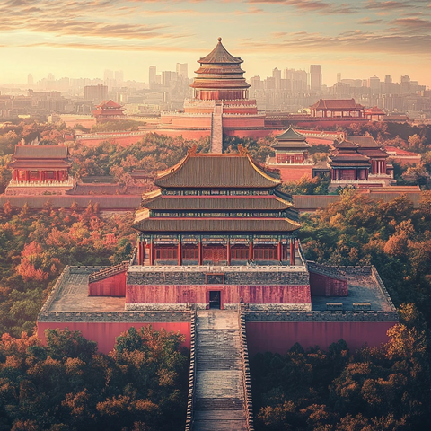 长城与城市天际线