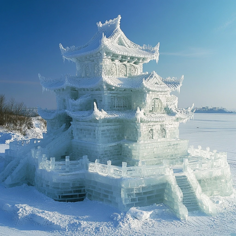 冰雪城堡雕塑