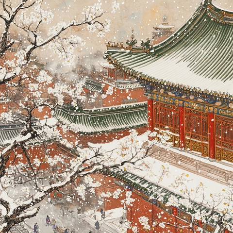 雍和宫雪景