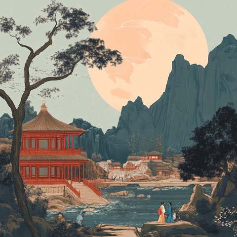 古代人物山水画