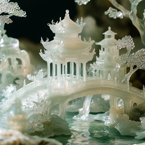 透明玉石古典建筑