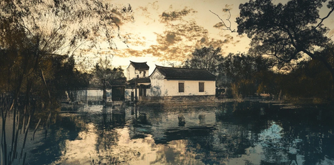 古园水树映旧居