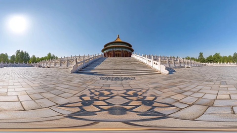 天坛广场露天石桥