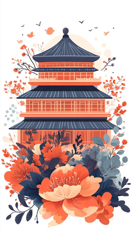 北京著名建筑与花卉装饰