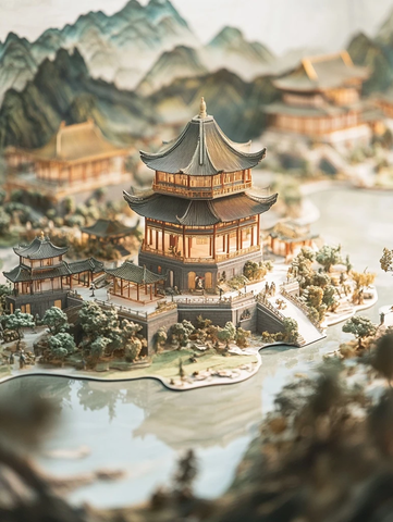 古建筑微缩模型