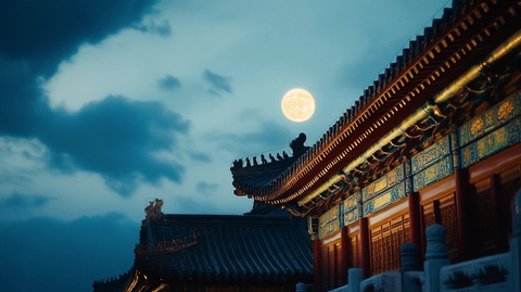 富士胶片拍摄古代宫殿屋顶