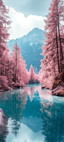 自然色调的树木与草地