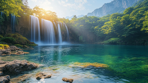 大瀑布与广角镜头