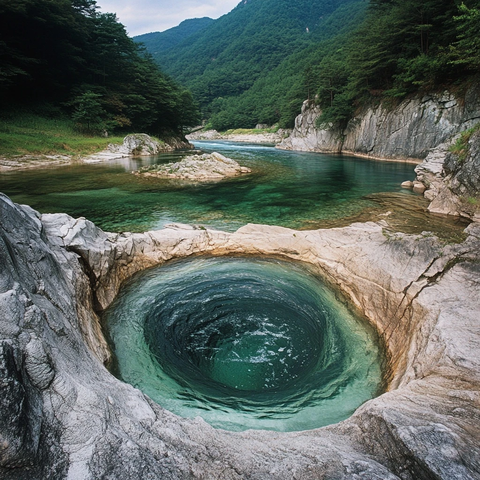 天然韩国漩涡景观