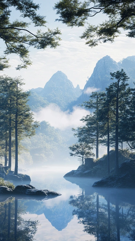 迷雾森林与远山