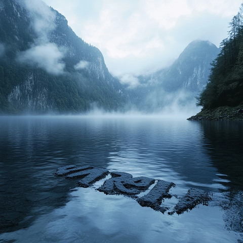 水中的Panta Rhei字母