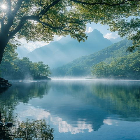 蓝天白云青山绿水