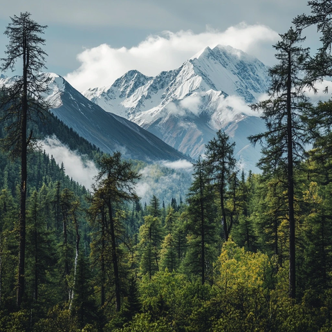阿尔泰山脉森林与山峰