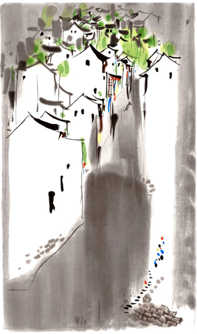 AH-149吴冠中《江南小景》1 副本 