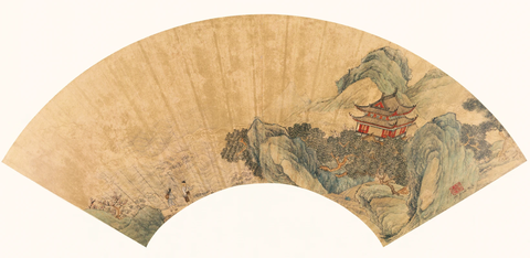 仇英扇面 6山水圖