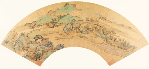 仇英扇面 8山水圖