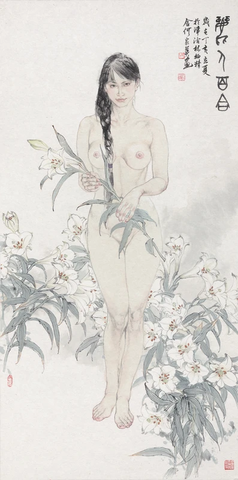 何家英 丽人百合 