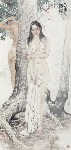 何家英 圣水湖畔 