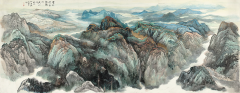 何海霞 看山还看祖国山 130×50 