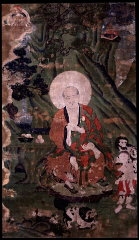 佛 唐卡 罗汉Arhat (Buddhist Elder) - 16 Elders Pantaka 布鲁克林博物馆 大清 画