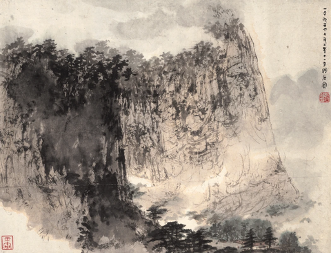 傅抱石 山水-38x50