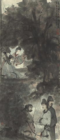 傅抱石 琵琶行 148.4x63 