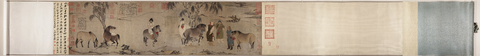 元 佚名(传赵伯驹)六骏图卷纸46.2X168